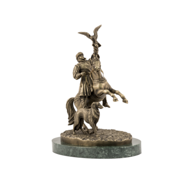Бронзовая статуэтка "Святой Трифон, покровитель охотников и рыболовов" П979