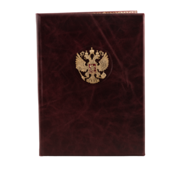 Папка кожаная с гербом РФ ПА11