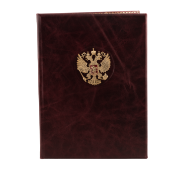 Папка кожаная с гербом РФ ПА11