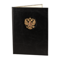 Папка кожаная с гербом РФ ПА13