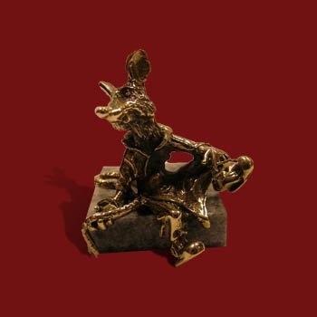Сувенир "Крыса на камне" С2