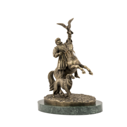 Бронзовая статуэтка "Святой Трифон, покровитель охотников и рыболовов" П979