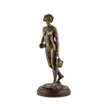 Бронзовая скульптура "Девушка обнаженная с кувшином" П478