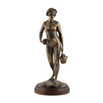 Бронзовая скульптура "Девушка обнаженная с кувшином" П478