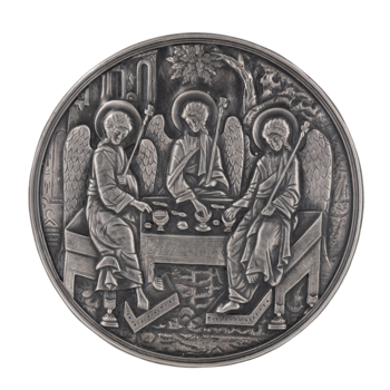 Надвратная икона Троица с предстоящими Архангелами Михаилом и Гавриилом 0/33ц