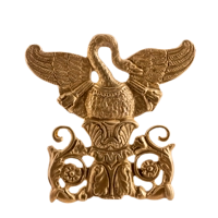 Декоративная накладка "Лебедь на виньетка"