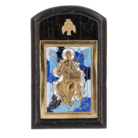 Икона в дереве "Спас на троне"